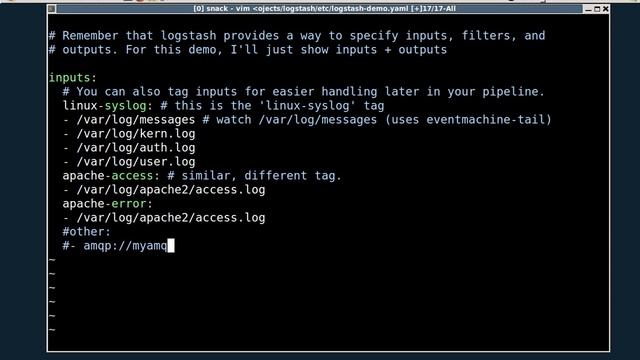 logstash demo piping log files to websockets. смотреть онлайн