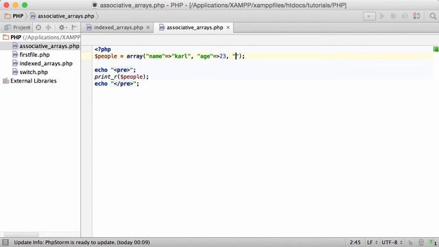 PHP Tutorial - #23 - Associative Arrays смотреть онлайн