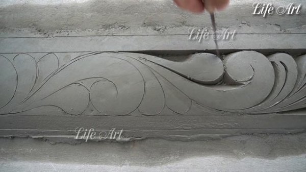 Decorative pattern of frames and cornices