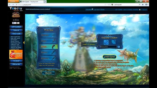 Odin Quest - Character List смотреть онлайн