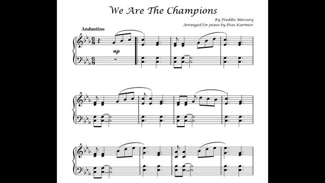 "We are the Champions" for Piano Solo смотреть онлайн