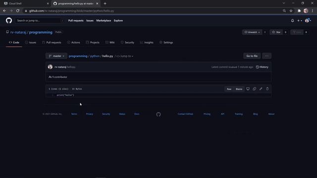 Hello Program in python (using Google Cloud Shell) смотреть онлайн