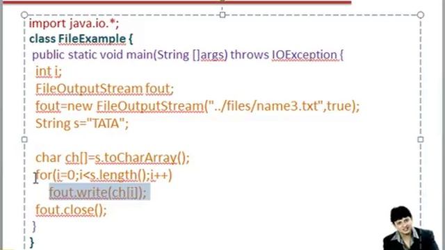Lecture 44 Writing to file using FileOutputStream in JavaHindi смотреть онлайн