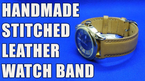 [Leather Craft] Handmade Stitched Leather Watch Strap