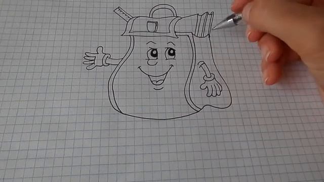 Как нарисовать Школьный рюкзак /6/ school backpack смотреть онлайн