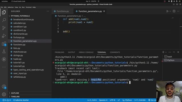 Python Tutorial #18 | Function Parameters смотреть онлайн