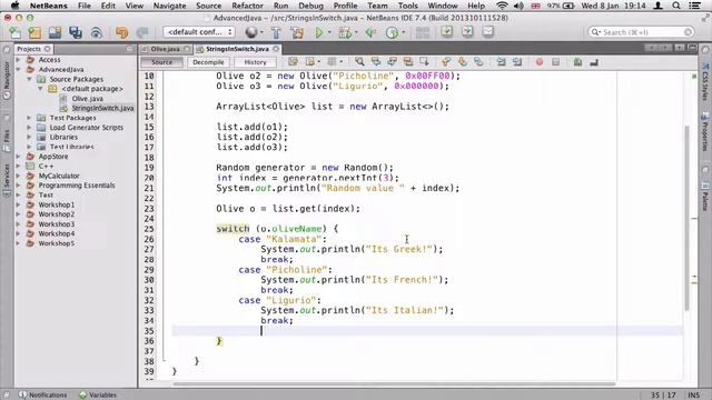 ۲- قابلیت جدید Switch در جاوا هفت Java смотреть онлайн