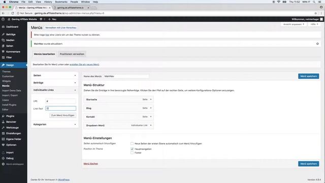 (S01E07) Navigation in WordPress anlegen ? affiliatetheme.io смотреть онлайн