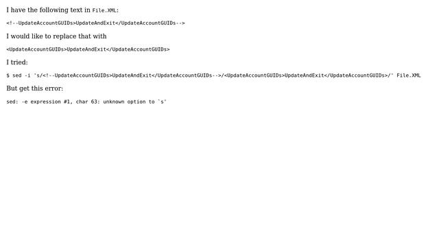 Ubuntu: Using Sed to search and replace text in XML file смотреть онлайн