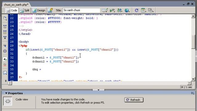 Hướng dẫn thiết kết form so sánh chuỗi bằng ngôn ngữ PHP смотреть онлайн