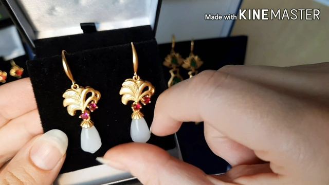 серьги 1 бижутерия алиэкспресс жадеит нефрит распаковка #Aliexpress #Earrings смотреть онлайн
