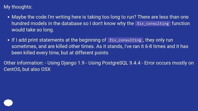 Django migration being killed смотреть онлайн