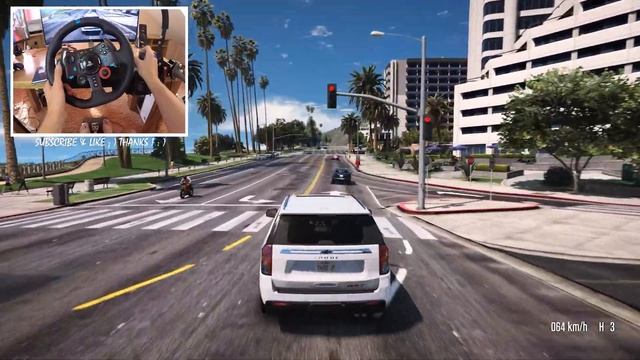 GTA V - 2021 Chevrolet Tahoe RST | Logitech G29 ? Ray Tracing mod ! смотреть онлайн