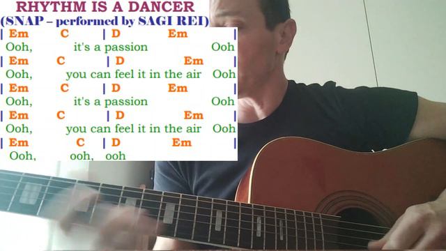 Rhythm Is A Dancer (SNAP! - Sagi Rei) - Guitar & Voice Cover - Tab On Screen + PDF To Download