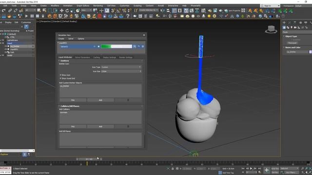 3ds Max Fluids. Часть 2. Вязкость. cg-school.org смотреть онлайн