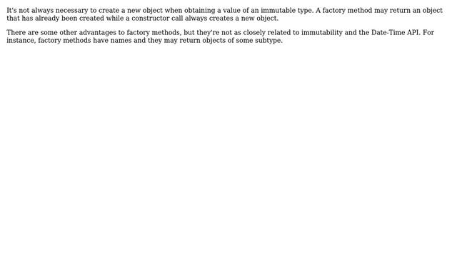 Why does java.time have methods for creating objects instead of just constructors? смотреть онлайн