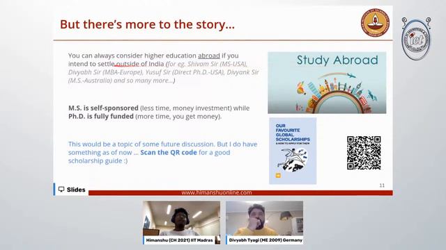 Alumni Speak: Post GATE Options In Career/Higher Ed [Himanshu] 19 Feb 2022