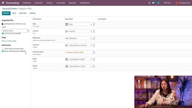 Import an opening balance | Odoo Accounting смотреть онлайн