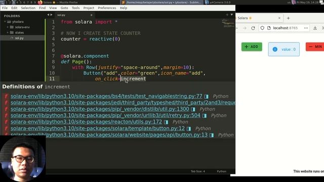 Solara Tutorial - Install And Create Simple Counter Application смотреть онлайн
