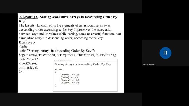 Unit II (Sorting Array in PHP) смотреть онлайн