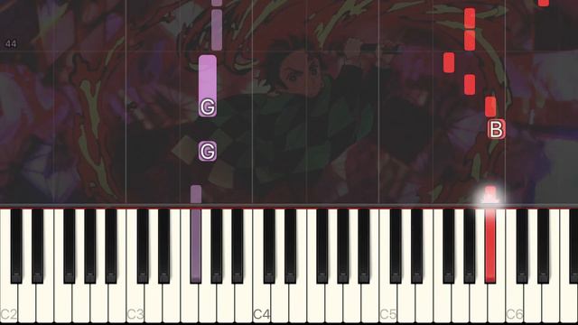 Zankyosanka - Demon Slayer: Kimetsu no Yaiba [Piano Tutorial] смотреть онлайн