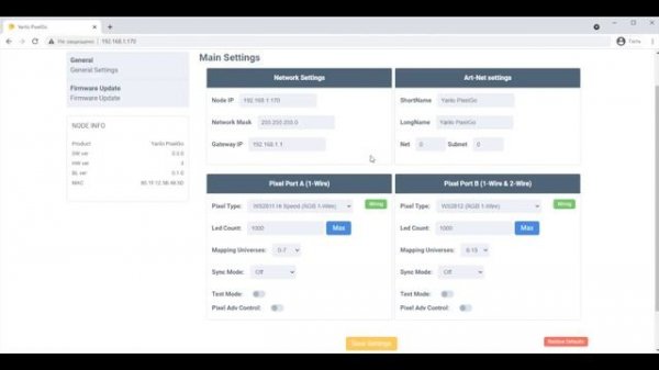 Yarilo PixelGo - управляем светодиодными пикселями из программы JINX. Обзор и настройка контроллера