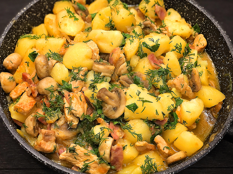 Разве Кто-то Откажется От такого? ВКУСНЕЙШАЯ КАРТОШКА по-Боярски с мясом и грибами. смотреть онлайн