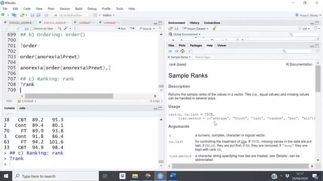 Sorting, Ordering and Ranking Observations in R смотреть онлайн