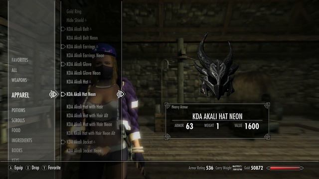 KDA Akali Outfit UNP Skyrim SE Xbox One/PC Mods смотреть онлайн