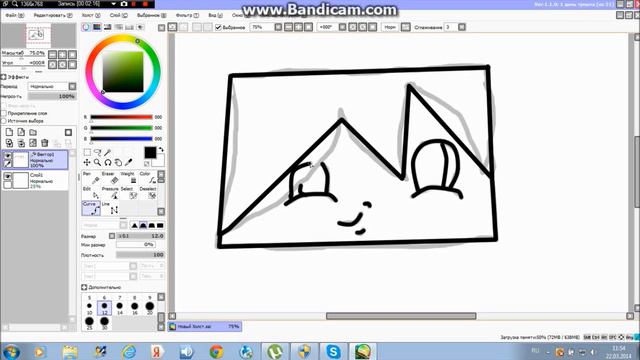 Как сделать свою собственную аватарку с помощью программы Paint Tool SAI смотреть онлайн