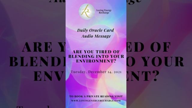 Daily Oracle Card Message "Are You Tired Of Blending Into Your Environment?" смотреть онлайн