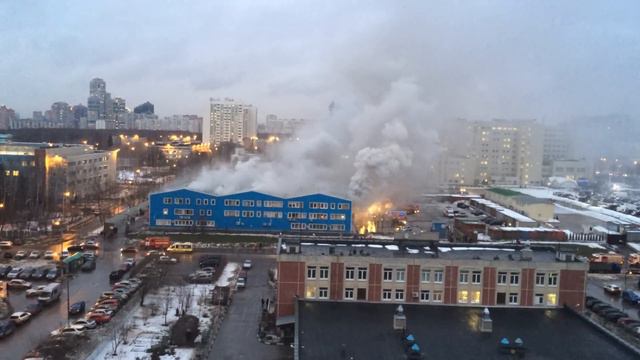 Пожар ул. Миклухо Маклая, вл. 8, стр. 3 (18.02.2014) смотреть онлайн