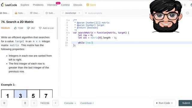 Leetcode Question 74 "Search a 2D Matrix" in Javascript смотреть онлайн