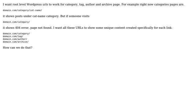 Wordpress: Root level category, tag, author and archive pages to work смотреть онлайн