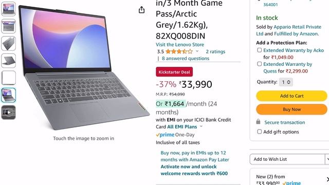 Best Laptop Under 30000 Lenovo IdeaPad Slim 3 Ryzen 3 7320U