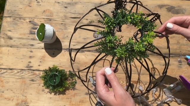 Уличный светильник своими руками. Переделка кашпо с кокосовой вставкой из Fix Price смотреть онлайн