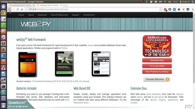 Web2py Python Framework Installation Tutorial смотреть онлайн