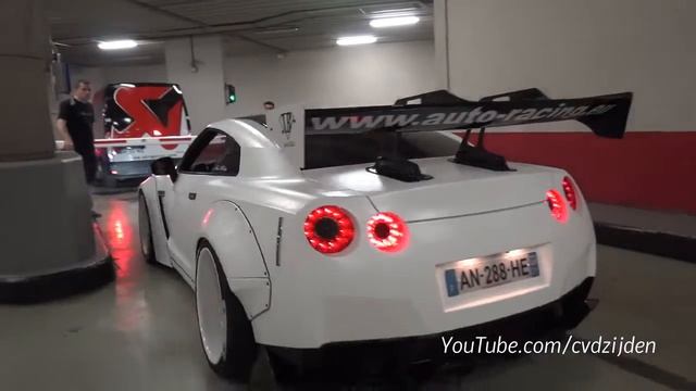 Liberty Walk Nissan GT R R35 w Akrapovic Exhaust Sound смотреть онлайн