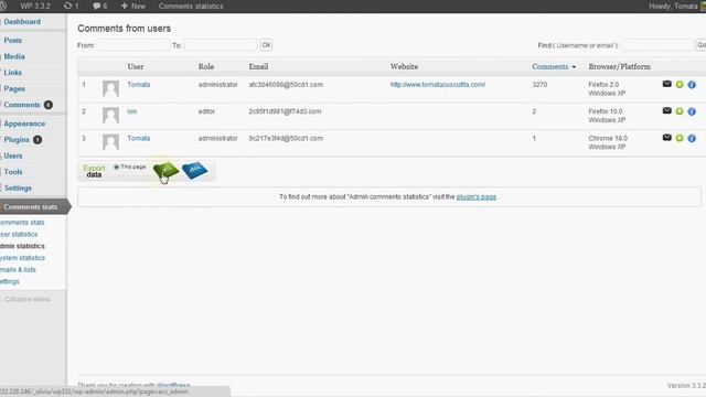 Wordpress comments statistics смотреть онлайн