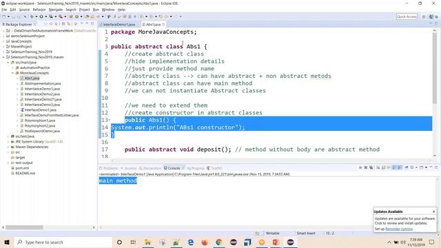 Java for Selenium- Interface demo (Achieve complete Abstraction in Java) смотреть онлайн