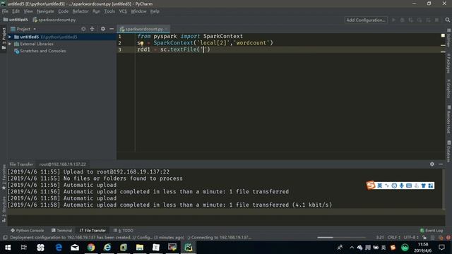 Python推荐系统 Spark core：5.9 pycharm链接centos远程提交代码 смотреть онлайн