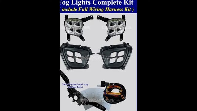 2015~2016 KIA Sorento LED Fog Light Lamp Complete Kit,Wiring Harness+MF Switch смотреть онлайн