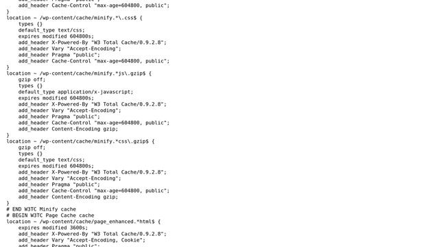 Wordpress: W3 Total Cache Minify Rewrite Error with Wordpress on nginx смотреть онлайн