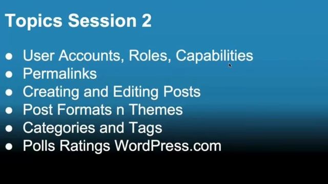Wordpress Session 2 Introduction смотреть онлайн