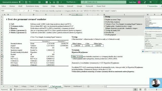 Testovanie hypotéz (F-test, t-Test, Pearson) смотреть онлайн