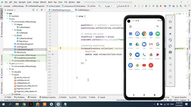 PART 4 Coffee Ordering App | University Project | Android | Java | MVVM - смотреть онлайн