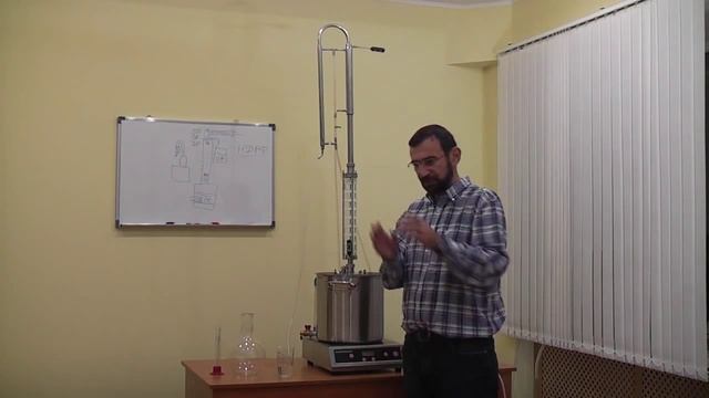 Тарельчатая колонна и дистиллятор с укреплением. смотреть онлайн