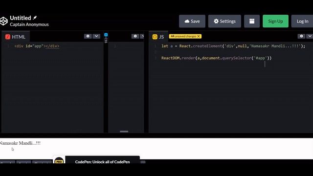 React In Code pen In Marathi | React in code pen मराठी मध्ये | React मराठी मध्ये смотреть онлайн
