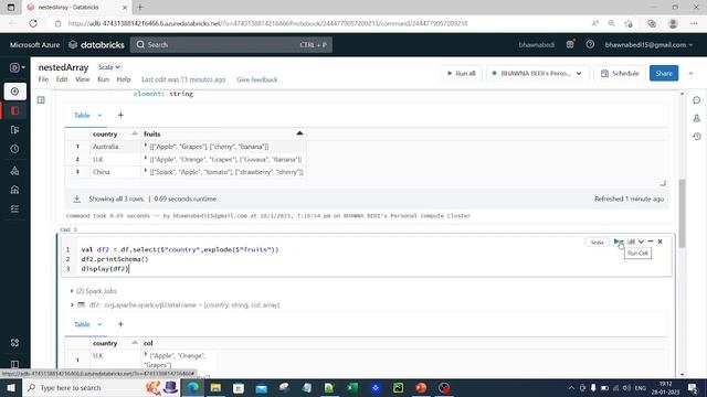 #spark functions [flatten] work with nested #array смотреть онлайн