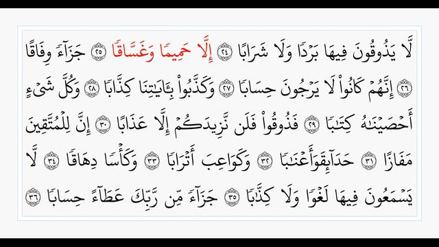 Сура 78 Ан-Наба. Учебное чтение Корана.